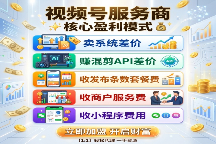 视频号团购代理商版【无限开后台】-龙祁智能体社区