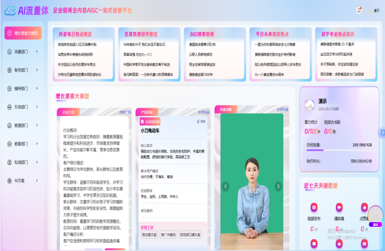 AI流量体矩阵系统【算力版】-龙祁智能体社区